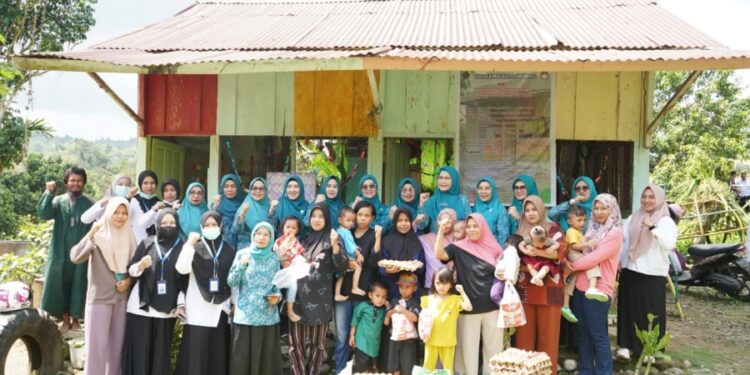 Penanganan Stunting, TP PKK Sulbar Salurkan Bantuan di Posyandu Pabombong