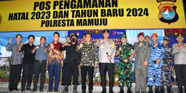Jaga Kondusifitas Wilayah, Pj Gubernur Sulbar, Zudan Bersama Forkopimda Pantau Pos Pengamanan Natal dan Tahun Baru